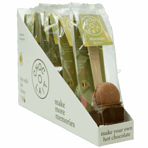 Chokoladedyppeske – Mælkechokolade med macarons