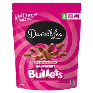 Darrell Lea, Milk Chocolate Raspberry Bullets